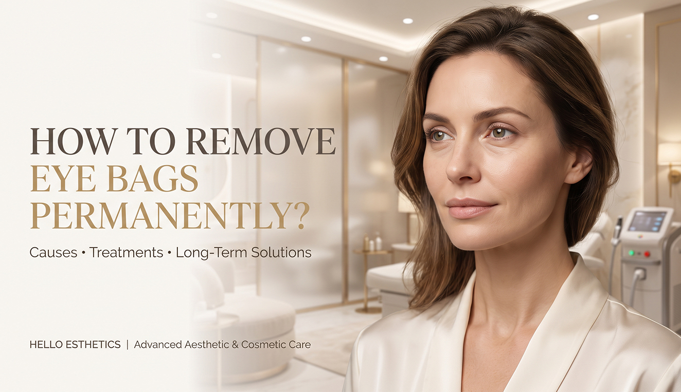 How to Remove Eye Bags Permanently | Hello Esthetics